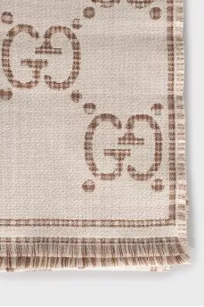 Scarf with lurex threads with tag