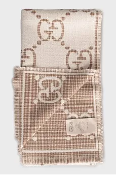 Scarf with lurex threads with tag