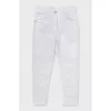 White mid rise jeans