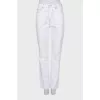 White jeans with contrast seams