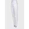 White jeans with contrast seams