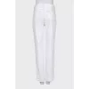 White jeans with contrast seams