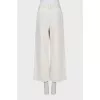 Cropped trousers with contrasting stripes