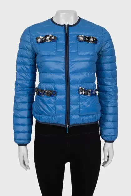 Quilted jacket decorated with sequins