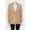 Fitted jacket with tag