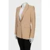 Fitted jacket with tag