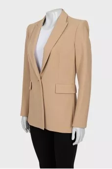 Fitted jacket with tag