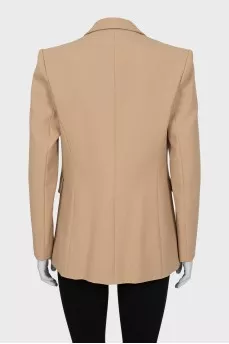 Fitted jacket with tag