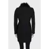 Black coat with removable fur