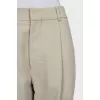 Beige trousers with a mid-rise