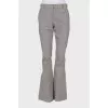 Checkered flared trousers
