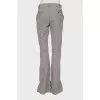 Checkered flared trousers