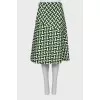 Flared skirt with zipper