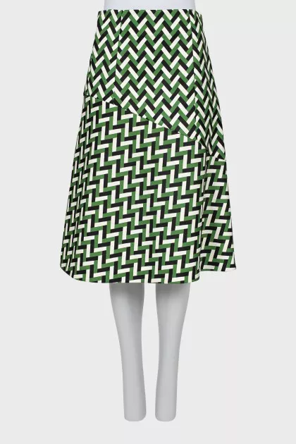 Flared skirt with zipper