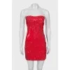 Bustier dress decorated with sequins