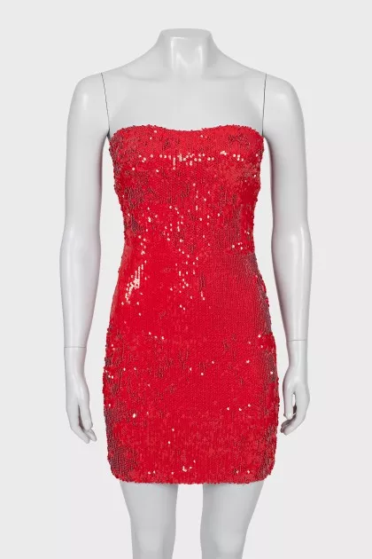 Bustier dress decorated with sequins