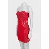 Bustier dress decorated with sequins