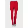 Red leggings with stirrups