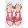 Pink suede sandals
