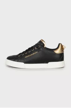 Leather sneakers Portofino black
