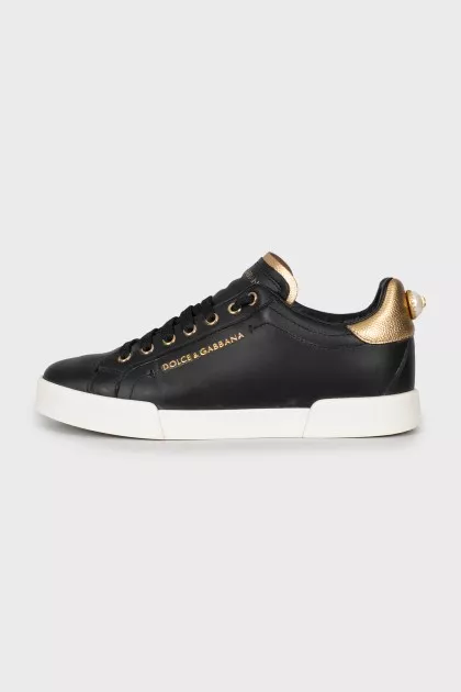 Leather sneakers Portofino black