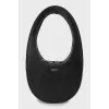 Mini leather bag with tag