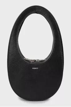 Mini leather bag with tag