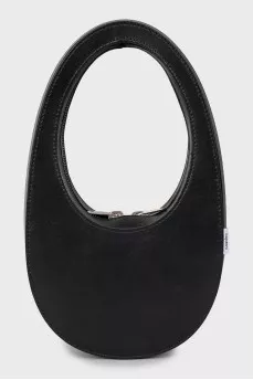 Mini leather bag with tag