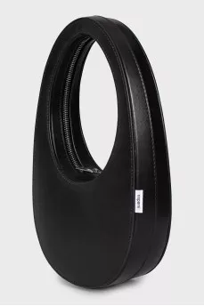 Mini leather bag with tag
