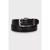 Men's crocodile leather belt