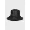 Black leather panama hat
