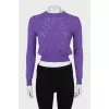 Purple Slim Fit Jumper