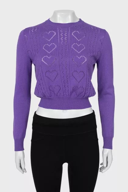 Purple Slim Fit Jumper