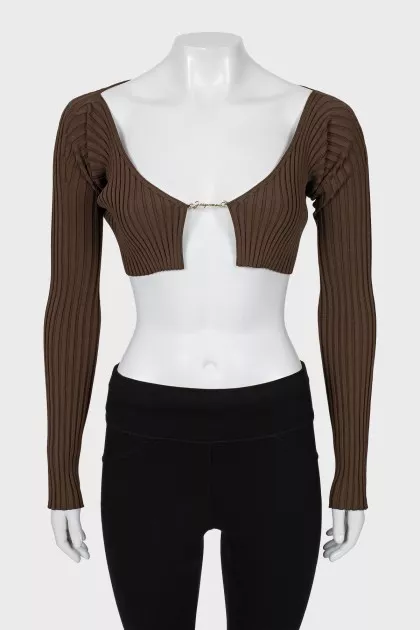 Ribbed fitted top