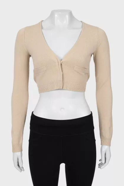 Beige fitted top