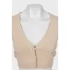 Beige fitted top