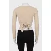 Beige fitted top