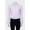 Cropped linen blouse
