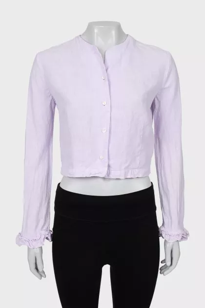 Cropped linen blouse