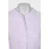 Cropped linen blouse