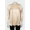Straight blouse in golden color