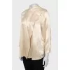 Straight blouse in golden color