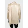 Straight blouse in golden color