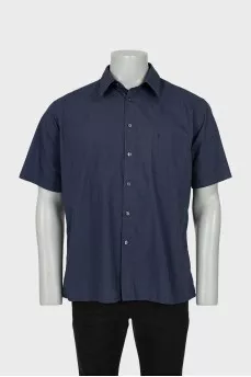 Men's Blue Short Sleeve Shirt
