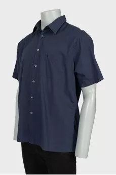 Men's Blue Short Sleeve Shirt