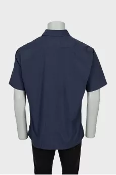 Men's Blue Short Sleeve Shirt