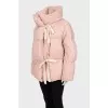 Oversized pink down jacket