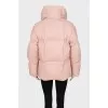 Oversized pink down jacket