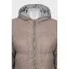 Beige jacket with hood