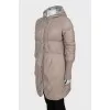 Beige jacket with hood
